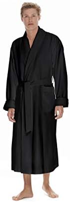 Boca Terry Mens Plush Robe, Big & Tall Bathrobe for Men, Warm Luxury Microfiber Robe