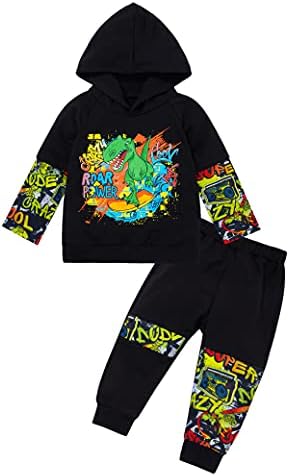 Boys Clothes Fall/Winter Outfits Boys Clothes With Dinosaur Printed Long Sleeve Top+Pants 2Pcs Set