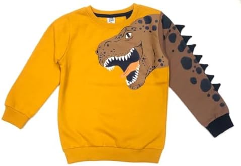 DINO ON SLEEVES Printed Sweatshirt for Kids Age 1-7 Years Dino Design Kids Sweatshirt Kids Fashion