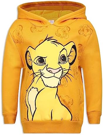 Disney Lion King Simba Boys Hoodie for Toddler and Little Kids – Orange