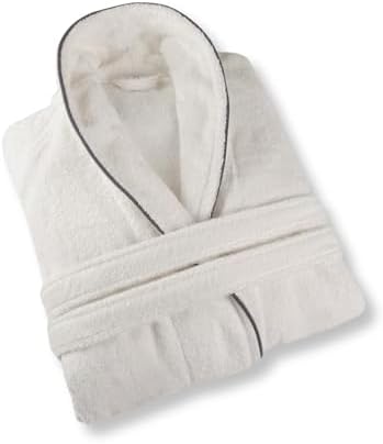 ELEVAVIDA Men's Bathrobe Made of Cuddly Cotton (430 g/m²) Extra Soft and Comfortable Size S/M/L/XL/XXL Oeko-Tex Certified Terry Towelling Sauna Bathrobe