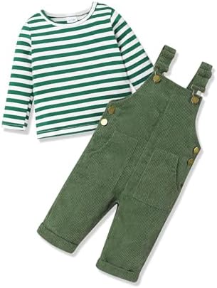 FoWear Baby Boy Clothes Long Sleeve Top and Botton Suspender Pants Baby Boy Winter Clothes