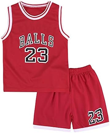 GLIGLITTR Toddler Kid Basketball Jersey Outfit Baby Boy Girl Letters Tank Top + Track Shorts Sets Boy Summer Clothes