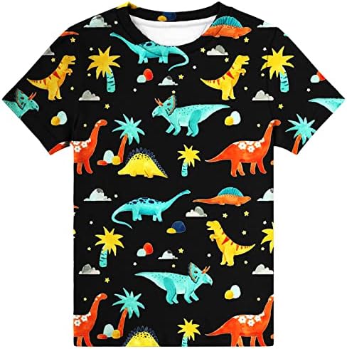 Hgvoetty Boys Girls 3D Shirts Graphic Kids T-Shirt Crewneck Short Sleeve Top Tees for 6-16 Years