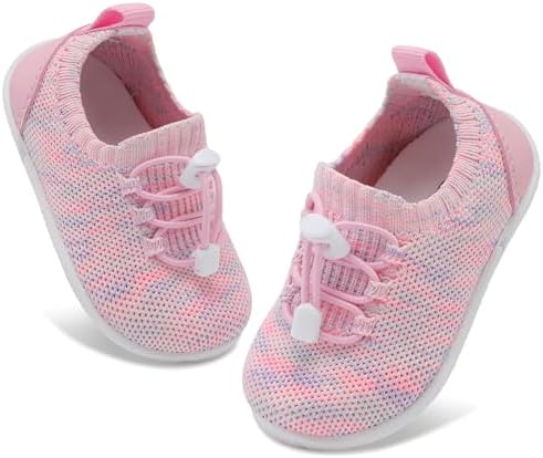 L-RUN Baby Shoes Infant Breathable Non Slip First Walking Shoes Baby Boys Girls Sneakers with Soft Rubber Sole Toddler Slip On Shoes