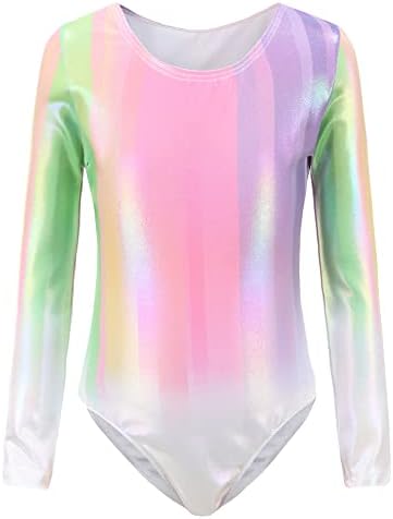 SEAUR Kids Girls Gymnastics Leotard One Piece Athletic Dance Leotards Sparkle Toddler Gymnastics Bodysuit Ballet Dance Wear