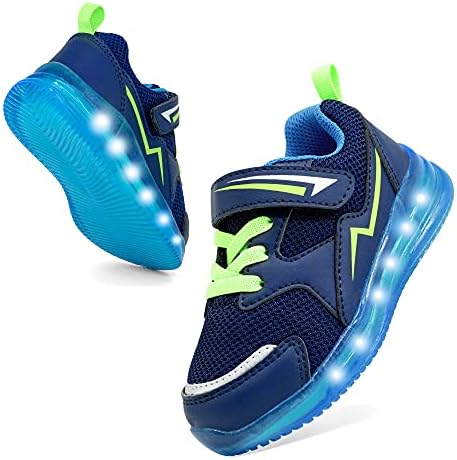 SKYWHEEL Boys Girls Sneakers Light up for Toddler Size 5 to Little Kids Size 2