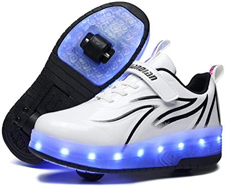 Ufatansy Roller Skate Shoes LED Light Up Shoes with Wheels Roller Shoes USB Rechargealbe Shoes Kids Gifts