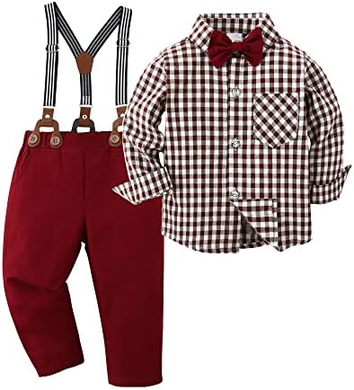 ZOEREA Baby Boys Clothing Sets 0-18 Months Newborn Baby Clothing Cotton Long Sleeve Striped Romper + Dungarees Trousers Outfits Set